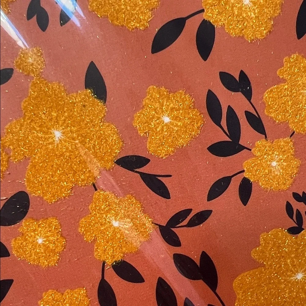 Floral Patterned Notebook with Orange Flowers